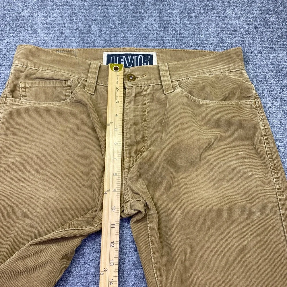 Levis 511 Skinny Corduroy Pants Mens Sz 33 Tan Khaki Y2K Preppy Grunge